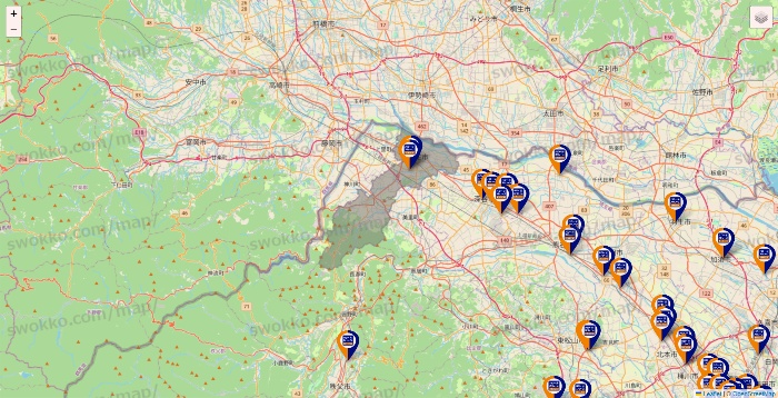 埼玉県のハローストレージの店舗地図