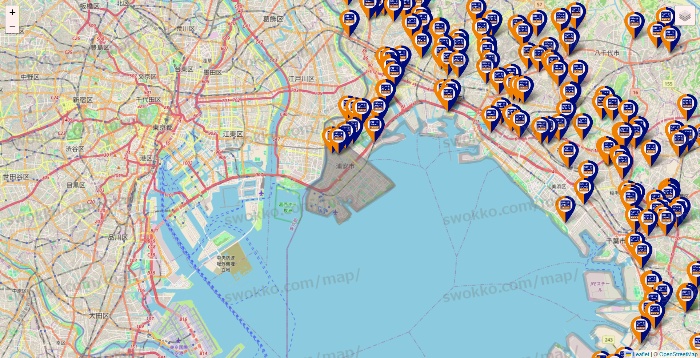 千葉県のハローストレージの店舗地図