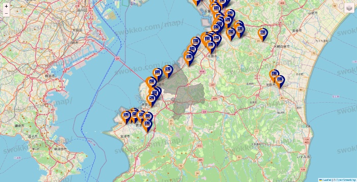 千葉県のハローストレージの店舗地図