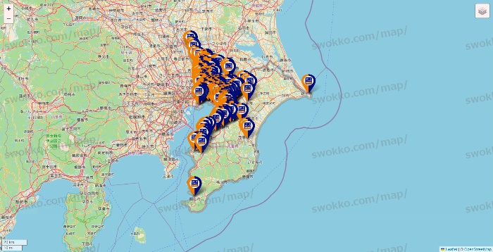 千葉県のハローストレージの店舗地図
