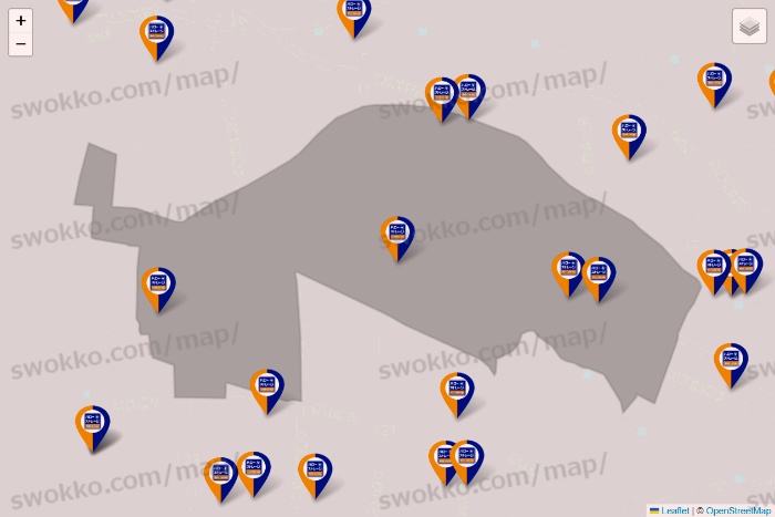 東京都のハローストレージの店舗地図