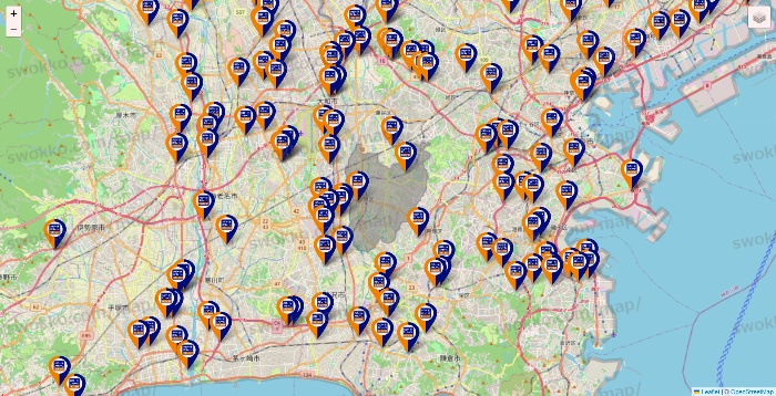 神奈川県のハローストレージの店舗地図
