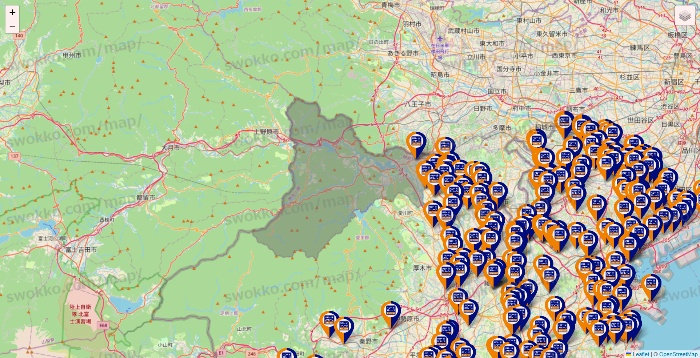 神奈川県のハローストレージの店舗地図