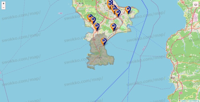 神奈川県のハローストレージの店舗地図