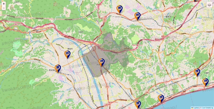 神奈川県のハローストレージの店舗地図