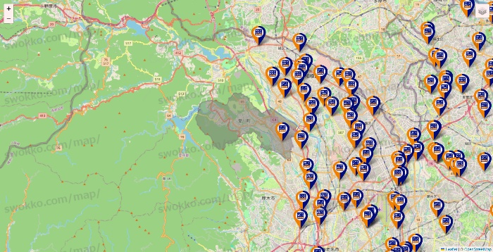 神奈川県のハローストレージの店舗地図