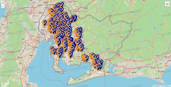 愛知県のハローストレージの店舗地図