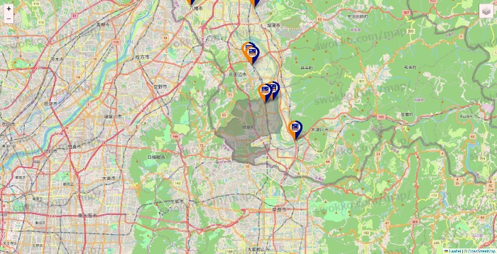 京都府のハローストレージの店舗地図
