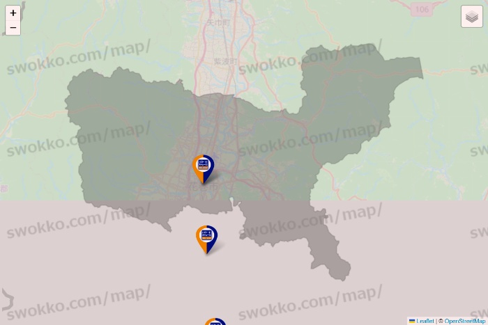 岩手県のハローストレージの店舗地図