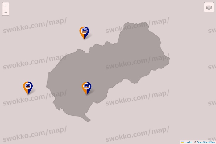広島県のハローストレージの店舗地図
