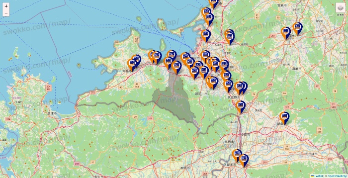 福岡県のハローストレージの店舗地図