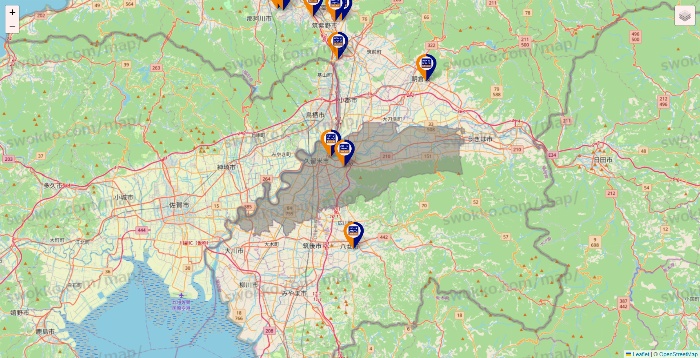 福岡県のハローストレージの店舗地図