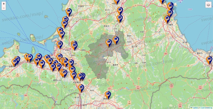 福岡県のハローストレージの店舗地図