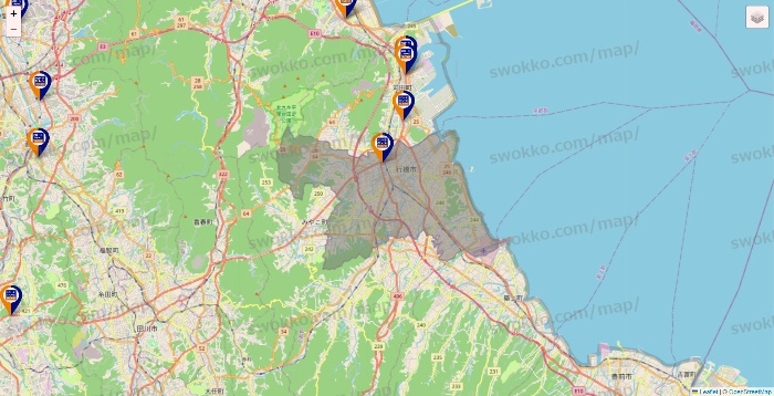 福岡県のハローストレージの店舗地図