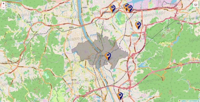 福岡県のハローストレージの店舗地図
