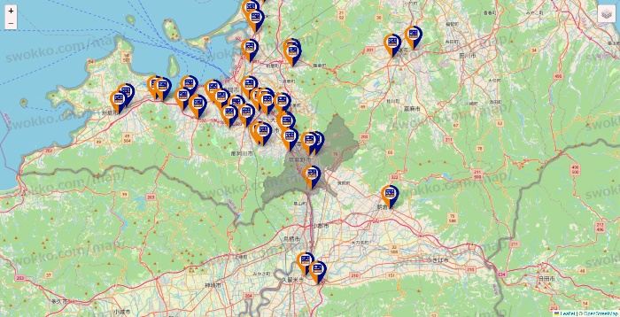福岡県のハローストレージの店舗地図