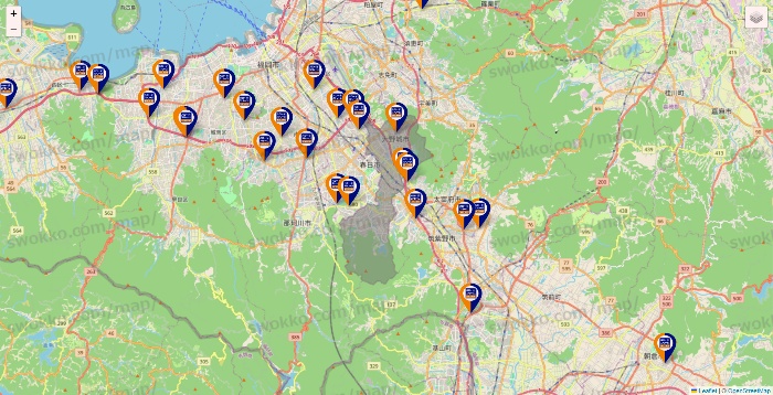 福岡県のハローストレージの店舗地図