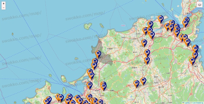 福岡県のハローストレージの店舗地図