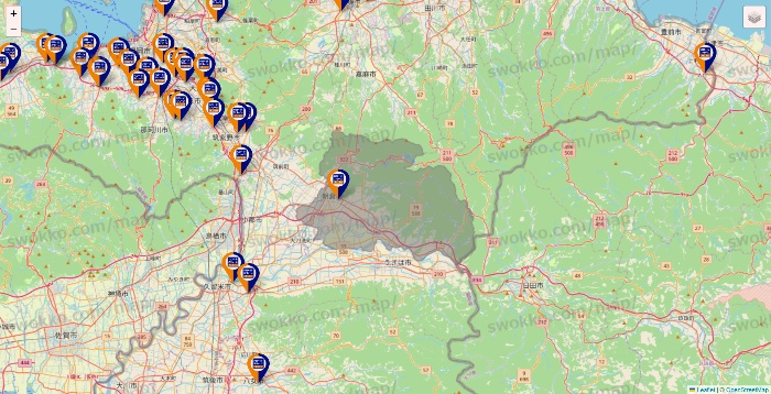 福岡県のハローストレージの店舗地図