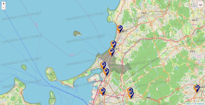 福岡県のハローストレージの店舗地図