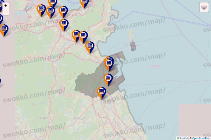 福岡県のハローストレージの店舗地図
