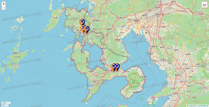 長崎県のハローストレージの店舗地図