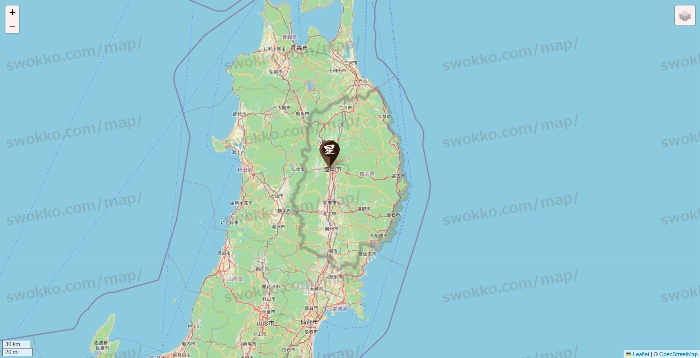 岩手県の星乃珈琲の店舗地図
