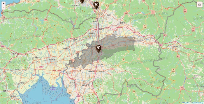 福岡県の星乃珈琲の店舗地図