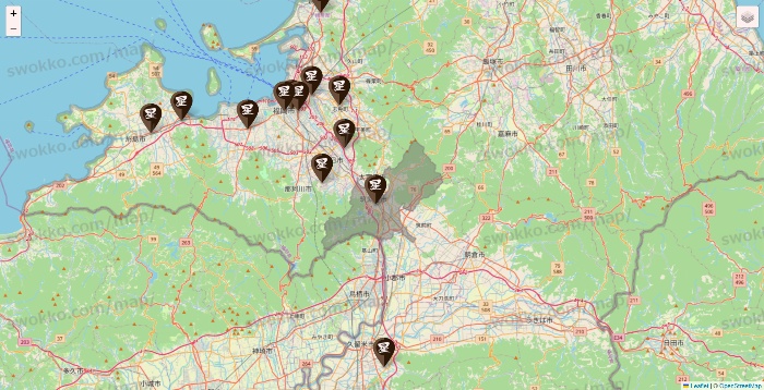 福岡県の星乃珈琲の店舗地図
