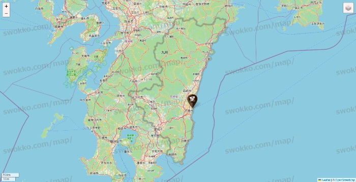 宮崎県の星乃珈琲の店舗地図