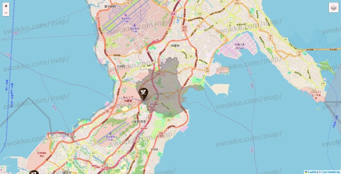 沖縄県の星乃珈琲の店舗地図