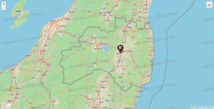福島県の星乃珈琲の店舗地図
