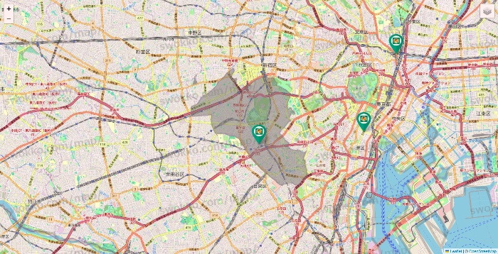 東京都のアイ・カフェグループ（アイ・カフェ、サイベックス、ラウム、ファンキータイム、他）の店舗地図
