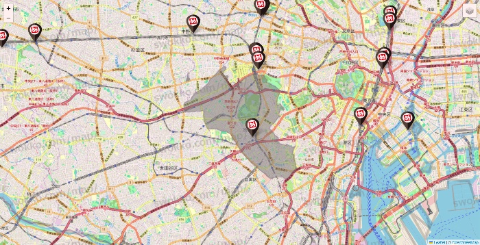 東京都の一軒め酒場の店舗地図