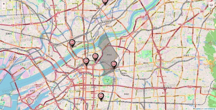 大阪府の一軒め酒場の店舗地図