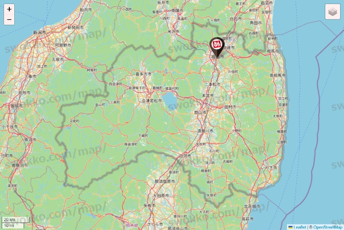 福島県の一軒め酒場の店舗地図