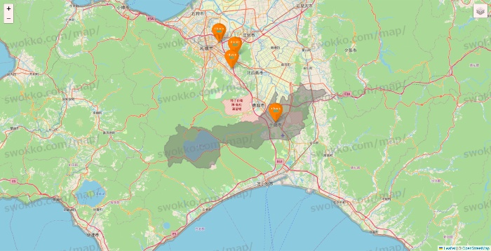 北海道のillusie300（イルーシーサンマルマル）の店舗地図