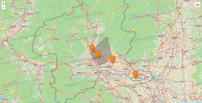 群馬県のillusie300（イルーシーサンマルマル）の店舗地図