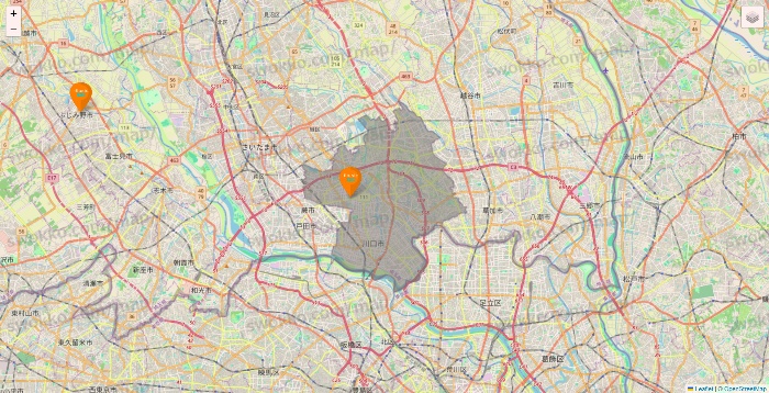 埼玉県のillusie300（イルーシーサンマルマル）の店舗地図