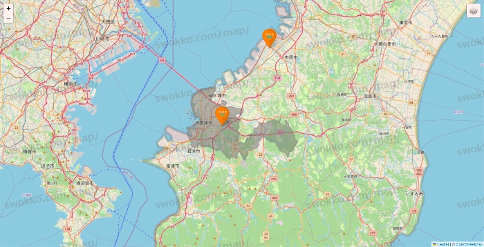 千葉県のillusie300（イルーシーサンマルマル）の店舗地図