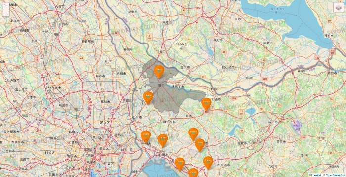 千葉県のillusie300（イルーシーサンマルマル）の店舗地図