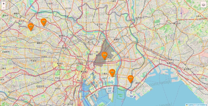 東京都のillusie300（イルーシーサンマルマル）の店舗地図