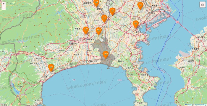 神奈川県のillusie300（イルーシーサンマルマル）の店舗地図