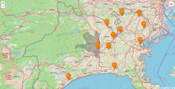 神奈川県のillusie300（イルーシーサンマルマル）の店舗地図