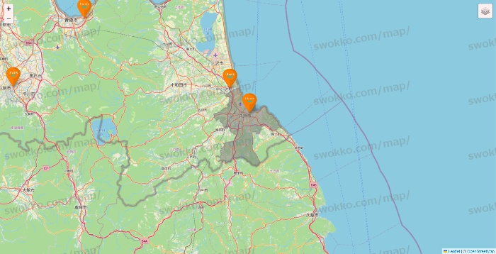青森県のillusie300（イルーシーサンマルマル）の店舗地図