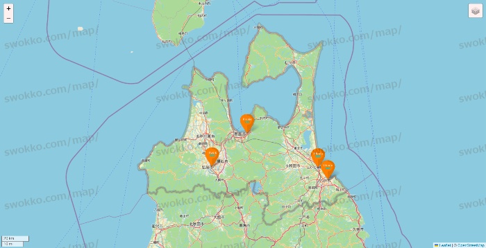 青森県のillusie300（イルーシーサンマルマル）の店舗地図