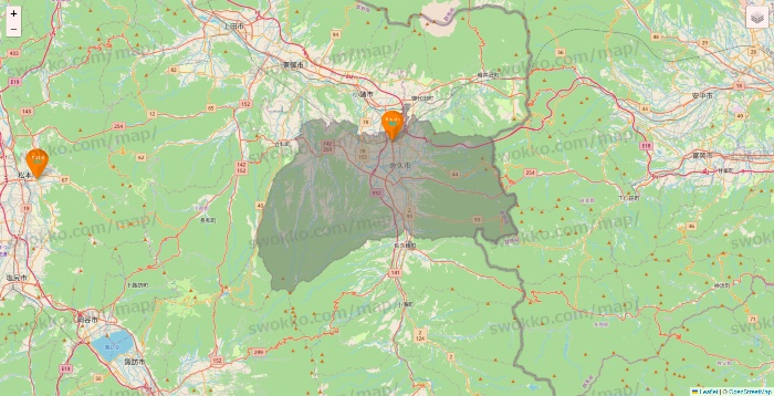長野県のillusie300（イルーシーサンマルマル）の店舗地図