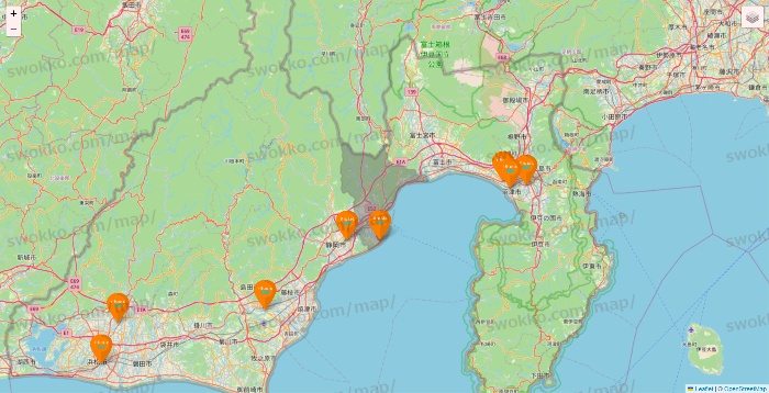 静岡県のillusie300（イルーシーサンマルマル）の店舗地図