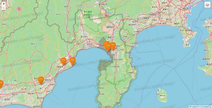 静岡県のillusie300（イルーシーサンマルマル）の店舗地図
