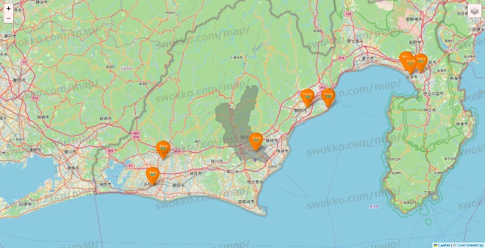 静岡県のillusie300（イルーシーサンマルマル）の店舗地図